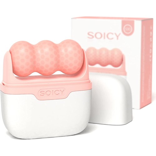 Soicy S30 Ice Massage Mini Roller Soğuk Buz Masaj Roller - Çift Taraflı V / W Shape Pembe